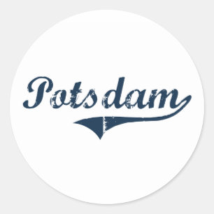Potsdam New York Classic Design Round Sticker