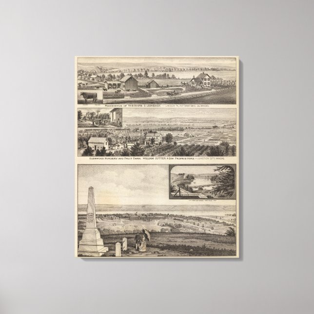 Pottawatomie County Farm, Junction City, Kansas Canvas Print (Front)