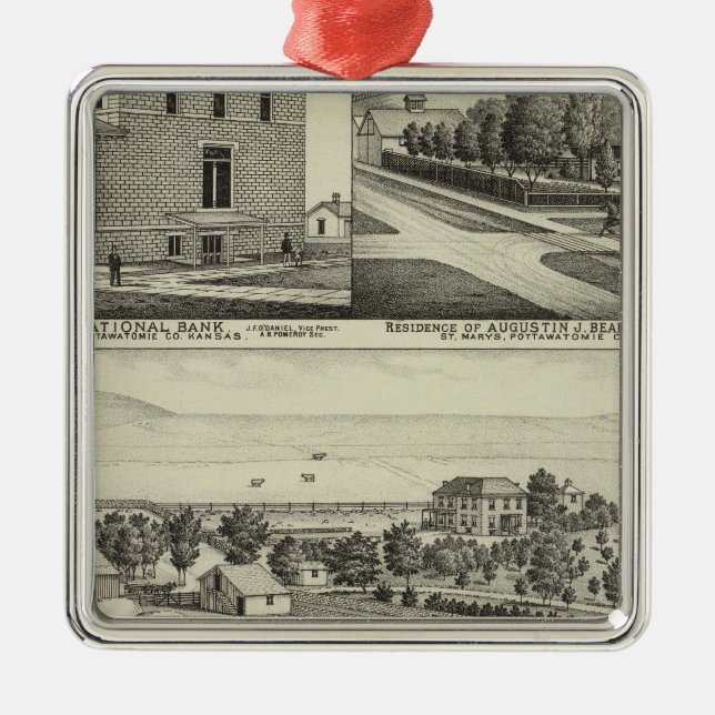 Pottawatomie, Kansas Metal Tree Decoration (Front)
