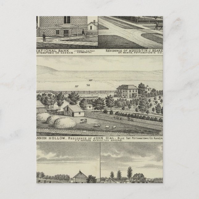 Pottawatomie, Kansas Postcard (Front)