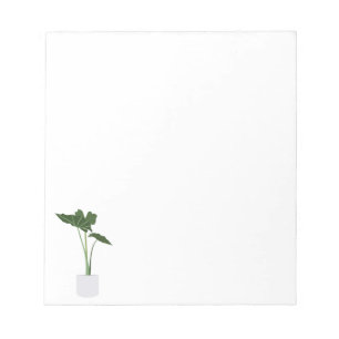 Potted Alocasia House Plant Note Pad