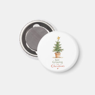 Potted Christmas Tree Watercolor Magnet