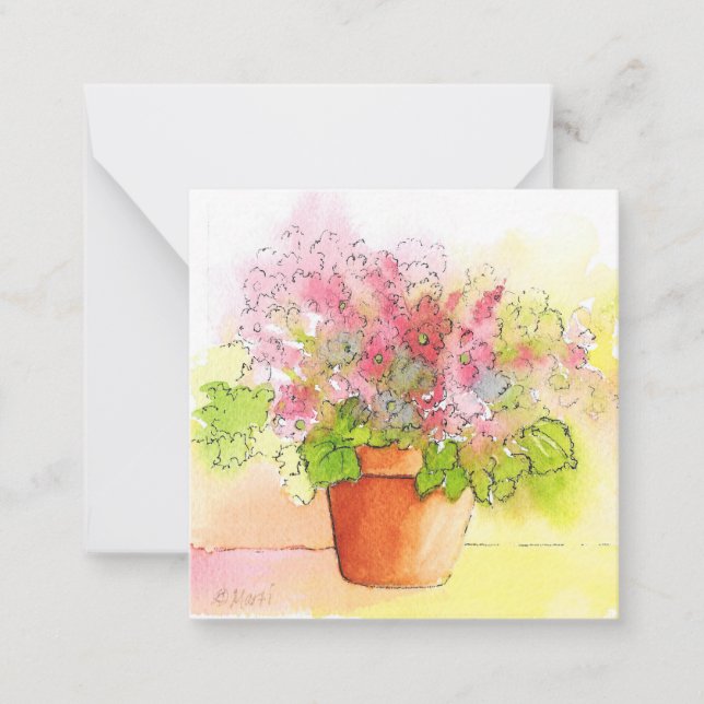 Potted Flowers Card (Front)