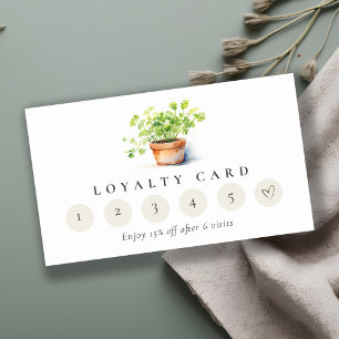 Potted Herb Parsley Coriander 6 Punch Loyalty  Business Card