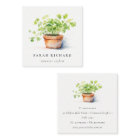 Potted Herb Parsley Coriander Watercolor Botanical