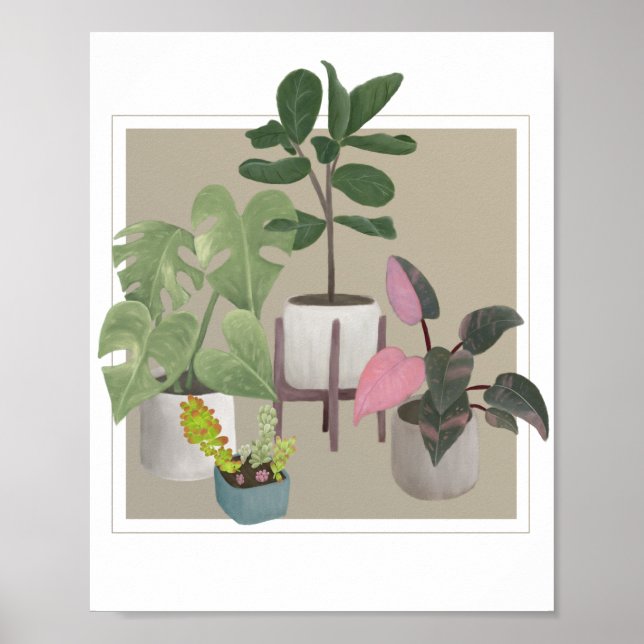 Potted Houseplants Poster (Front)