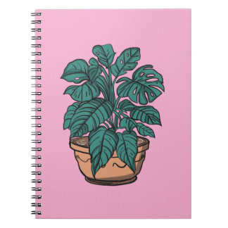 Potted Indoor plants tropical notebook