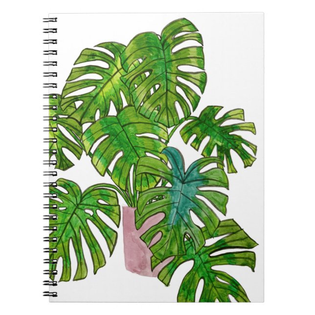 Potted Jungle I Spiral Notebook (Front)