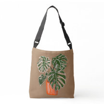 Potted Monstera Plant Crossbody Plant