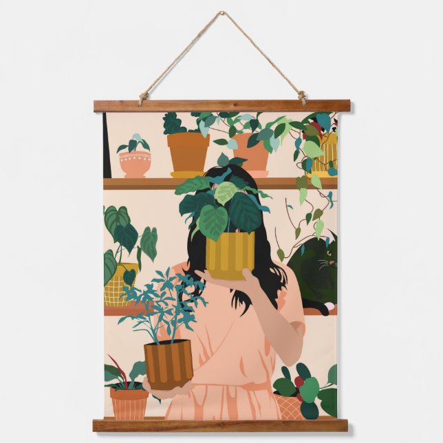 Potted Oasis Hanging Tapestry (Front)