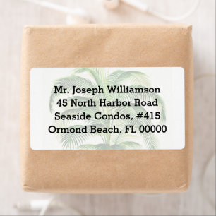 Potted Palm Tree Custom Shipping Labels