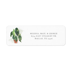 Potted Plant Botanical Return Address