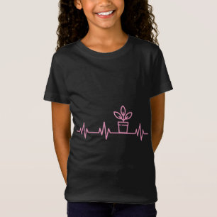 Potted Plant Lifeline Heartbeat Funny Plant Lover  T-Shirt