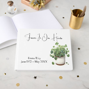 Potted Plant On White for Memorial Guest Book