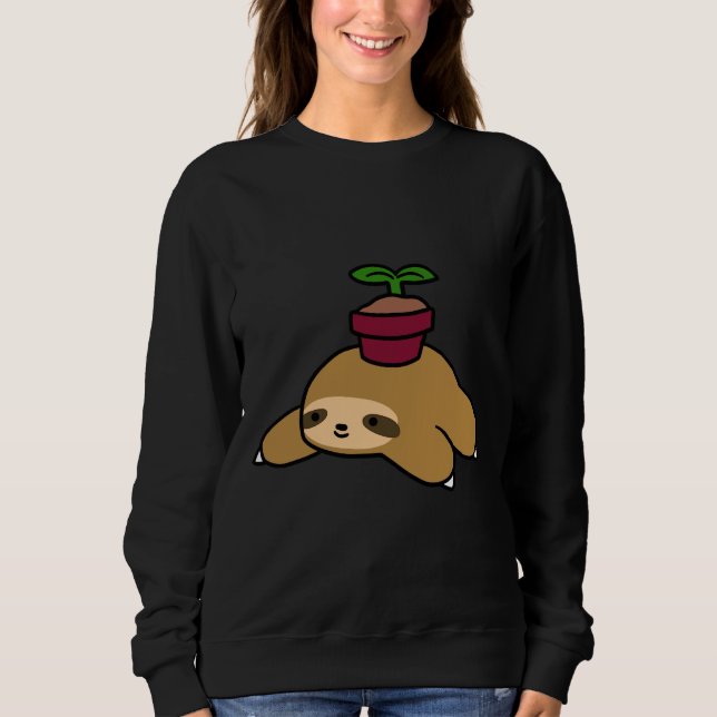 Potted Plant Sloth Sweatshirt (Front)