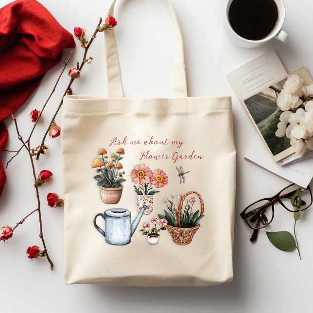 Potted Plants Flower Garden Saying Tote Bag (Creator Uploaded)