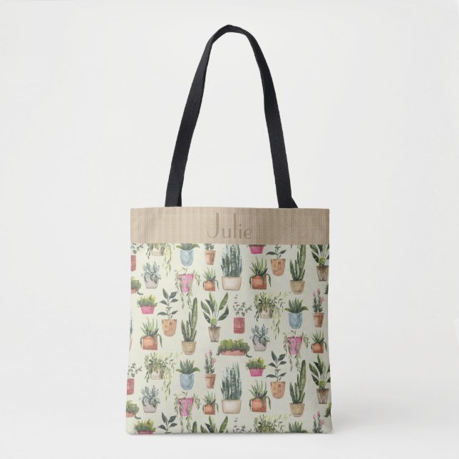 Potted Plants Jamboree  Personalized Tote (Front)