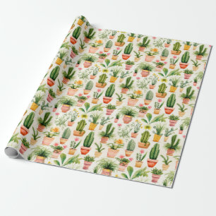 Potted plants  wrapping paper