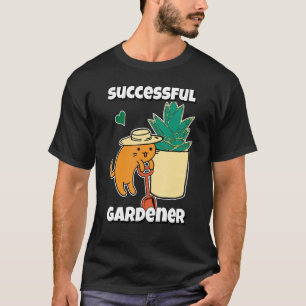 Potted Succulent And Successful Cat Gardener T-Shirt