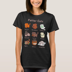 Potter Cat Funny Cat Lover Fun Cat Owner Cute Kitt T-Shirt
