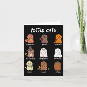 Potter Cats For Cat Lover Card