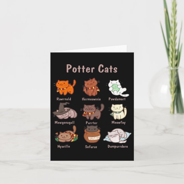 Potter Cats For Cat Lovers  Card (Front)