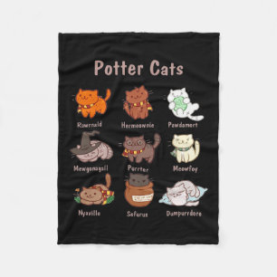 Potter Cats For Cat Lovers Fleece Blanket
