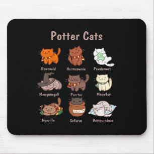 Potter Cats For Cat Lovers  Mouse Pad