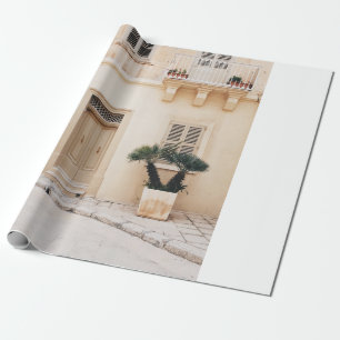 Potter plant near concrete house wrapping paper