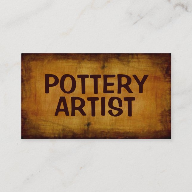 Pottery Artist Antique Business Card (Front)