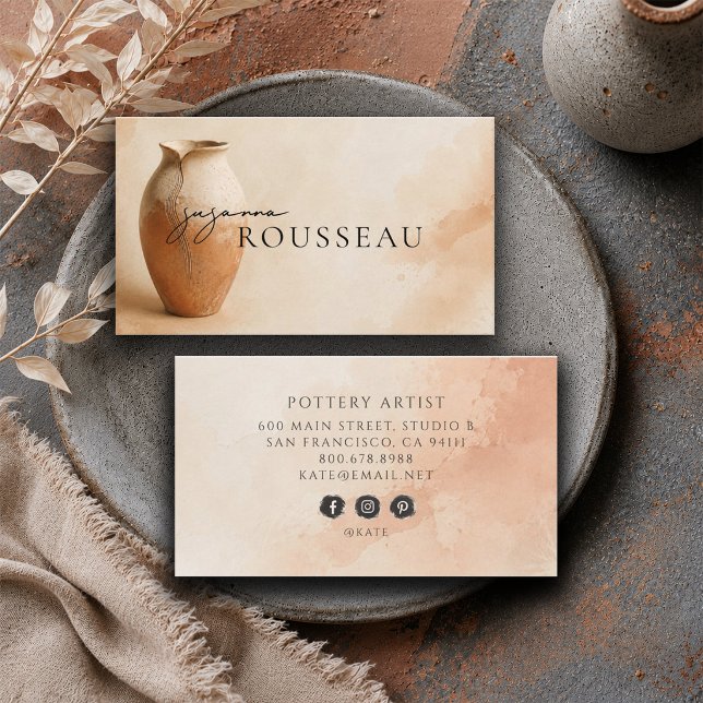 Pottery Artist  Business Card (Creator Uploaded)