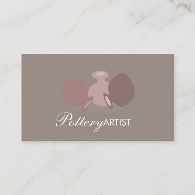 Pottery Artist Vase Vessels Logo Business Card (Front)