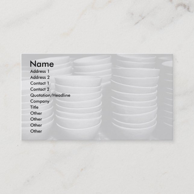 Pottery bowls business card (Front)
