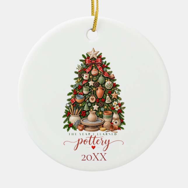 Pottery Ceramic Tree Decoration (Front)