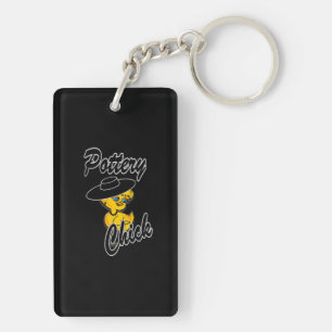 Pottery Chick #4 Key Ring