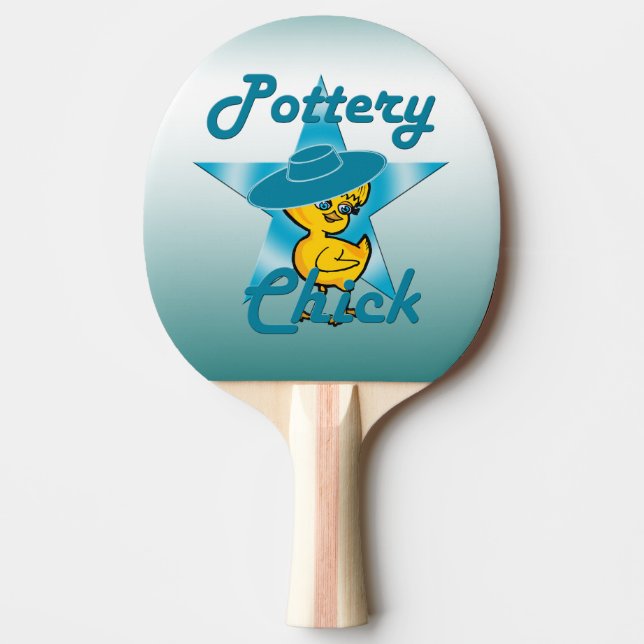 Pottery Chick #7 Ping Pong Paddle (Front)