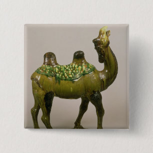 Pottery Chinese wailing camel 15 Cm Square Badge
