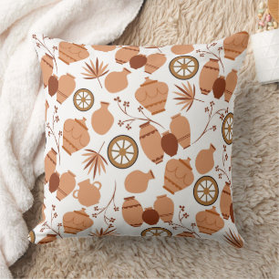 pottery clay ceramics artist pots floral pattern cushion