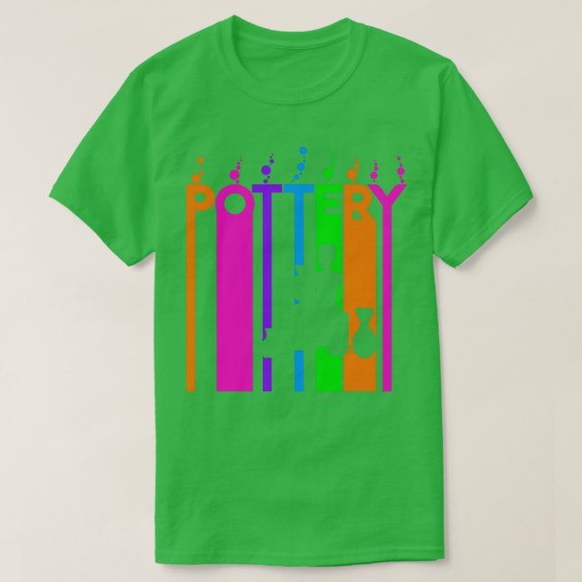 Pottery Colourful Bubbles T-Shirt (Design Front)