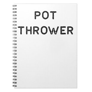 Pottery Design Pot Thrower Dark Clay Ceramics Notebook