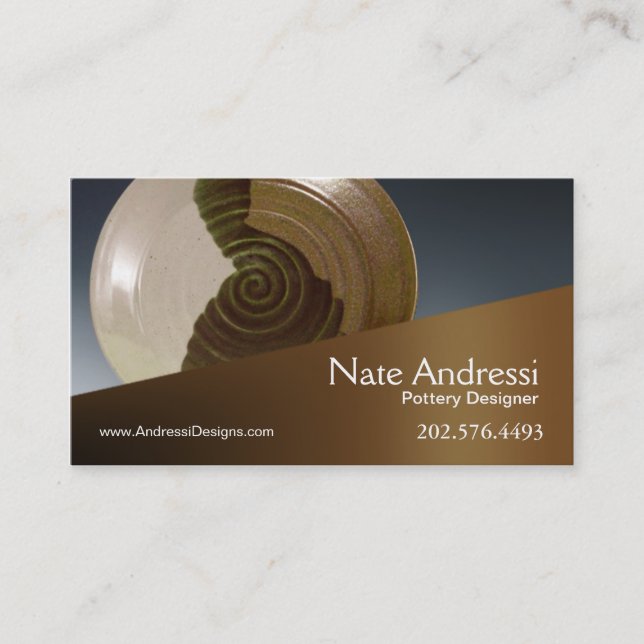 "Pottery Designer I" - Ceramics Business Card (Front)