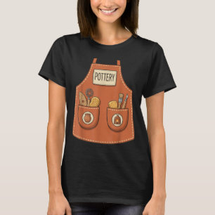 Pottery Funny Ceramic Artist Kiln Worker Apron T-Shirt