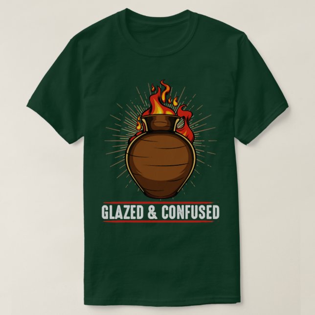 Pottery glazed Confused Nature T-Shirt (Design Front)