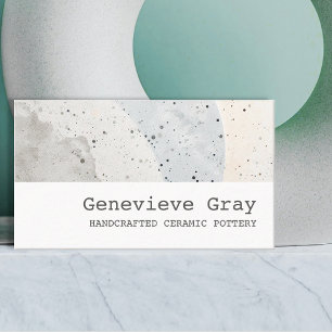 Pottery Handcrafted Modern Minimalist Texture Grey Business Card