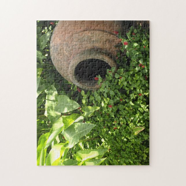 Pottery in Garden Puzzle (Vertical)
