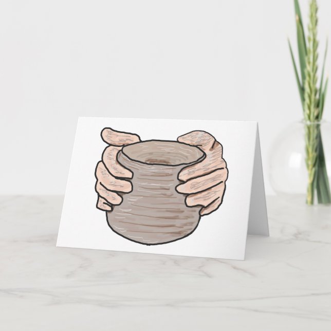 Pottery Making Hands Card (Front)