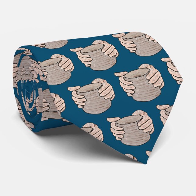 Pottery Making Hands Tie (Rolled)