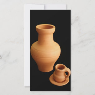 Pottery on black background