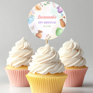 Pottery Painting Birthday Classic Round Sticker