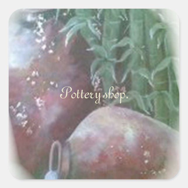 Pottery Square Sticker (Front)